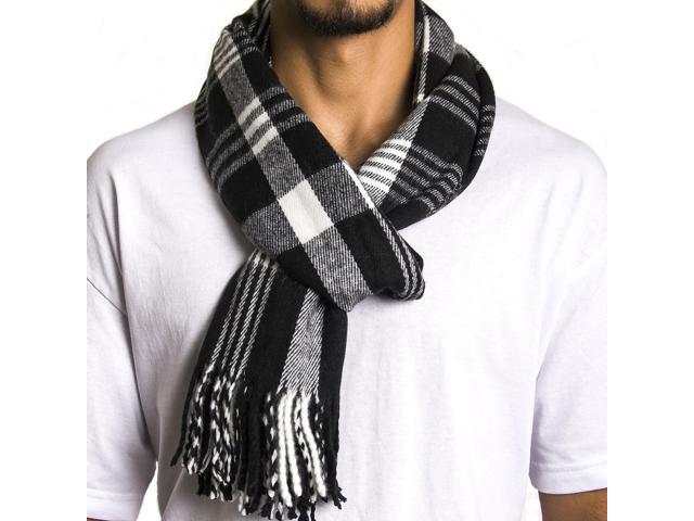 Alpine Swiss Classic Plaid Pattern Soft Acrylic Scarf