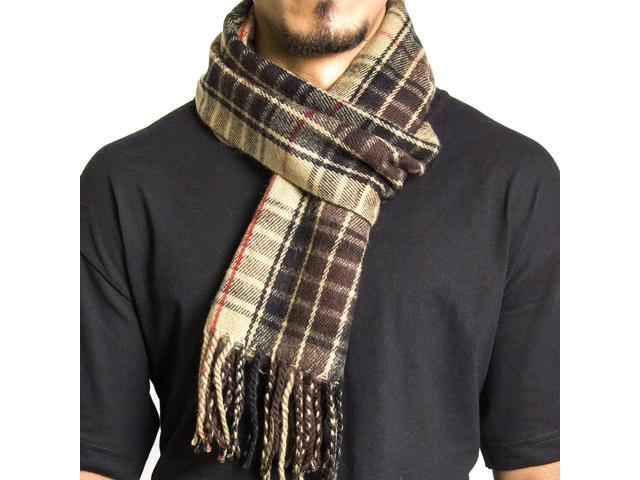 Alpine Swiss Classic Plaid Pattern Soft Acrylic Scarf