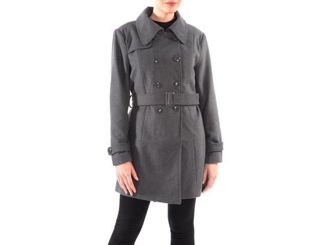 Alpine Swiss Keira Womens Trench Coat Double Breasted Wool Jacket Belted Blazer