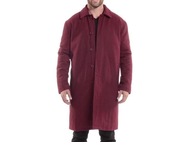 Alpine Swiss Mens Zach Knee Length Jacket Top Coat Trench Wool Blend Overcoat