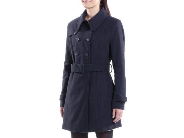 Alpine Swiss Keira Womens Trench Coat Double Breasted Wool Jacket Belted Blazer