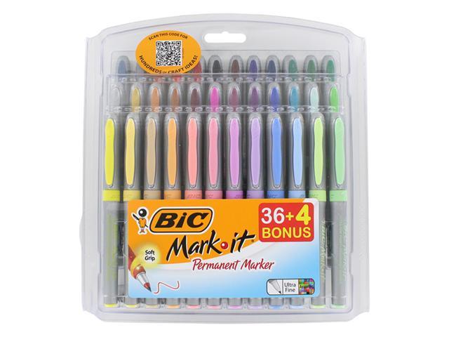 BIC Mark-It Color Collection Ultra Fine Permanent Marker, Assorted, 36