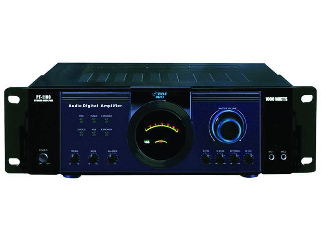 Pyle 80 Watt AC/DC Microphone PA Mono Amplifier  Black