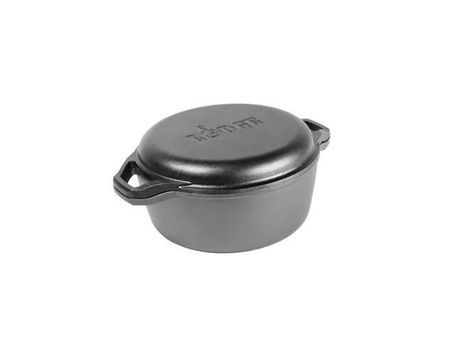 Lodge 6 Quart Cast Iron Double Dutch Oven
