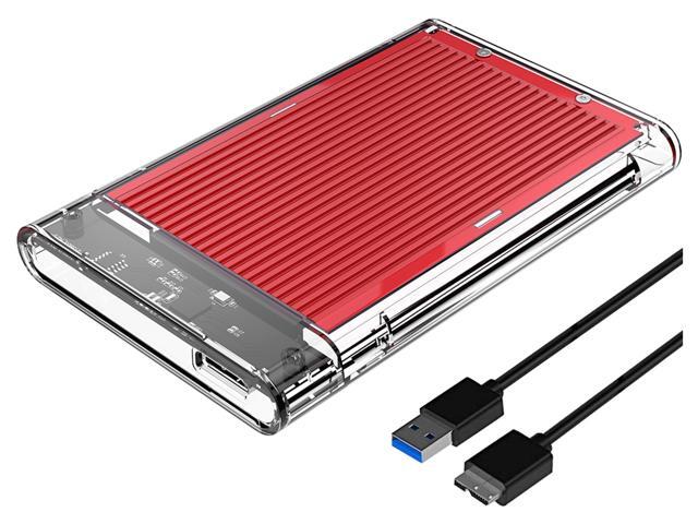 ORICO Aluminum USB30 to SATA III 25' External Hard Drive Enclosure 5Gbps High-Speed for 7mm and 95mm 25 Inch SATA HDD/SSD Tool Free [UASP and