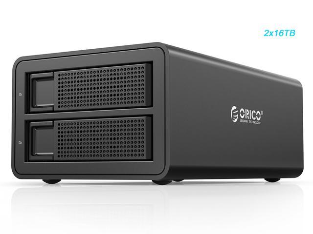 ORICO Aluminum Dual bay 35' HDD Docking Station USB30 to SATA HDD Aluminum HDD Enclosure 48W External Power Adapter HDD Case (Without RAID)