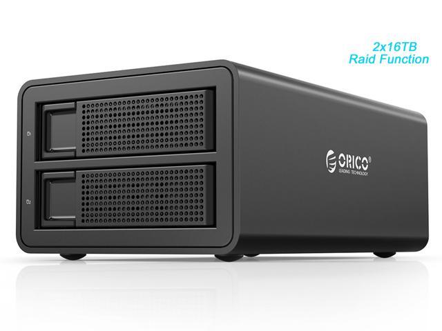 ORICO Aluminum Dual bay 35' HDD Docking Station USB30 to SATA With RAID HDD Aluminum HDD Enclosure 48W External Power Adapter HDD Case