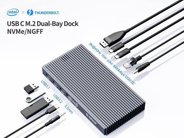 Thunderbolt 3 Dock 9-in-1 Dual M.2 NVMe/NGFF Enclosure ORICO USB C