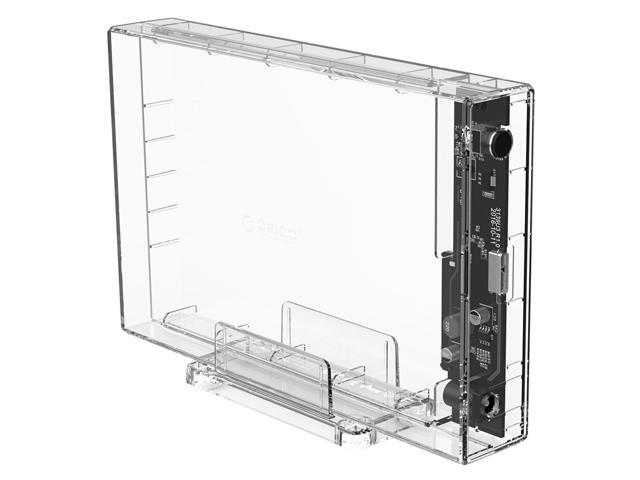 ORICO 12TB 35 inch HDD Enclosure External Hard Drive Disk Case for 25' 35' SATA HDD and SSD Tool Free [ Support UASP] Transparent