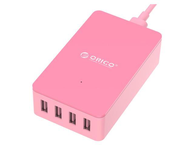 ORICO Portable 4 Ports Desktop & Travel 5V24A USB Charger Family-Sized Desktop Charger for iPhone 7 / 6s / Plus iPad Air 2 / mini 3 Galaxy S7 /