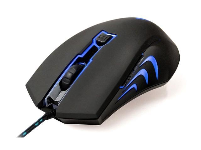 AZIO Gaming Mouse 2400 DPI (Adjustable 800/1200/1600/2400 DPI) USB 6 Buttons with Mouse Wheel Optical Computer Mouse Compatible with PC (Arctic Blue)