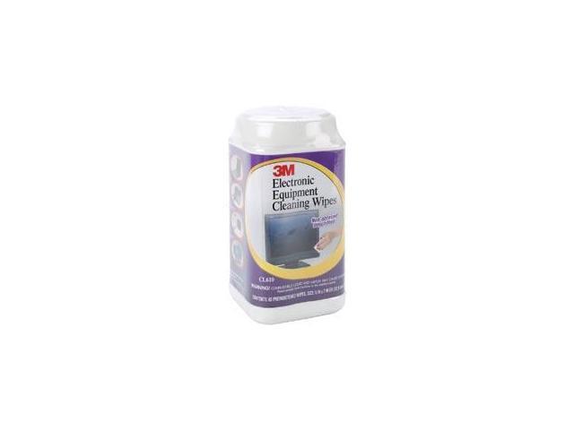 3M Electronic Equipment Cleaning Wipes 5 1/2 x 6 3/4 White 80/Canister CL610