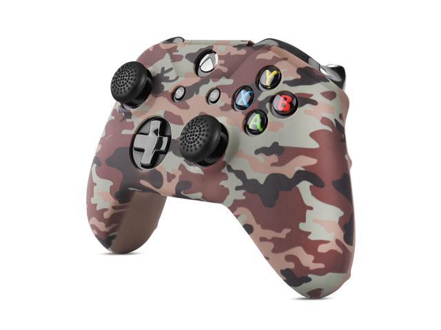 Silicone Gel Controller Skin Set for Xbox One S / Xbox - Soft Rubber Grip Protective Case Cover & 4 Large 4 Small Anti-Slip Thumbstick Caps for