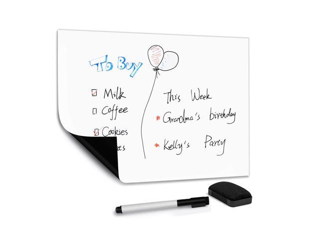 Magnetic Dry Erase Whiteboard Sheet Pad for Refrigerator Fridge 12x8' Large Size - Menu Memo Message Board Planner Reminder Schedule Office