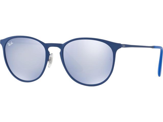 Ray-Ban 0RB3539 Full Rim Phantos Unisex Sunglasses - Size 54 (Blue Light Flash Grey/Rubber Eletric Blue)