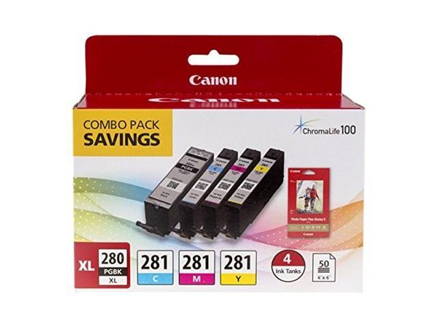 Canon PGI-280 XL/CLI-281 High Yield Ink Cartridge - Combo Pack ...