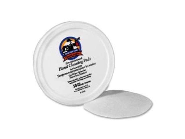 Genuine Joe Pre-moistened Hand Cleaning Pads 3' Diameter 50 Pads 15050