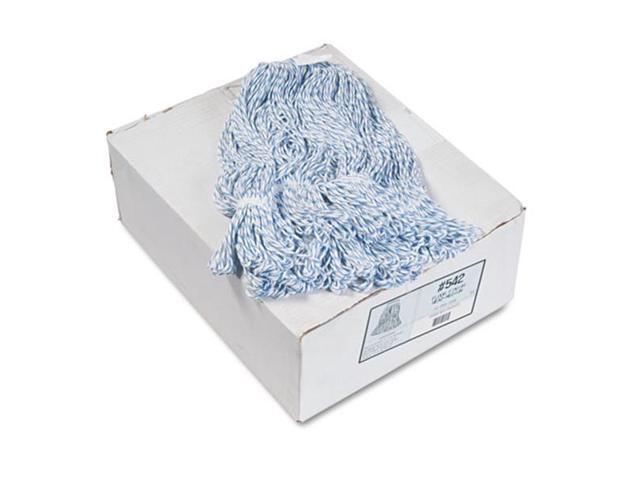 Boardwalk - 542 - Mop Head Floor Finish Narrow Rayon/Polyester Medium White/Blue 12/Carton