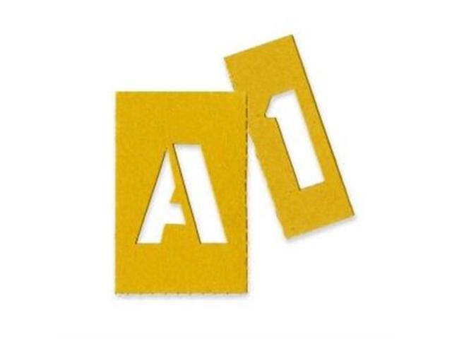 Chartpak CHA01550 Painting Stencil Numbers-Letters- 1in- Yellow