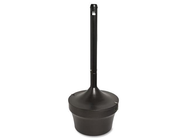 Genuine Joe Capped Tube Smoking Receptacle - Galvanized Steel - Bronze
