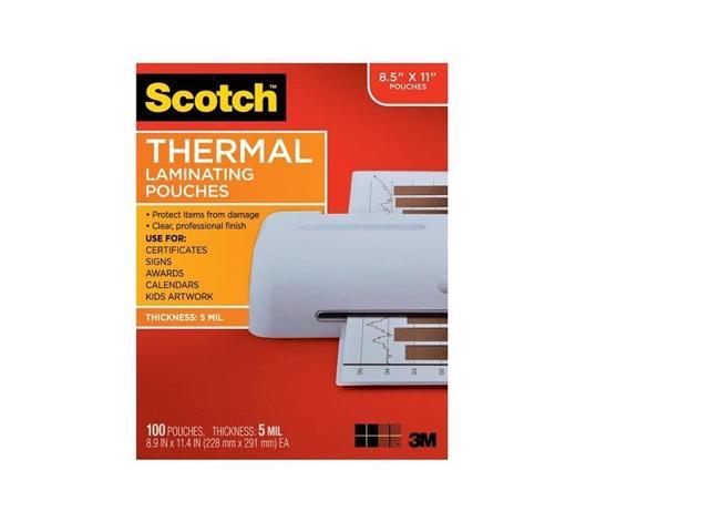 Scotch Thermal Laminating Pouches, 100 Count, 8.5" x 11", 5 Mil