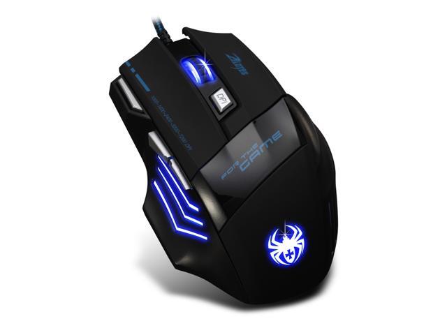 ZELOTES T-80 Gaming Mouse 7200 DPI Backlight Multi Color LED Optical 7 Button Mouse Gamer USB Wired Gaming Mouse for Pro Gamer