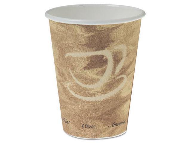 Solo 412MSN Mistique Polycoated Hot Paper Cup 12 oz Printed Brown 50/Bag