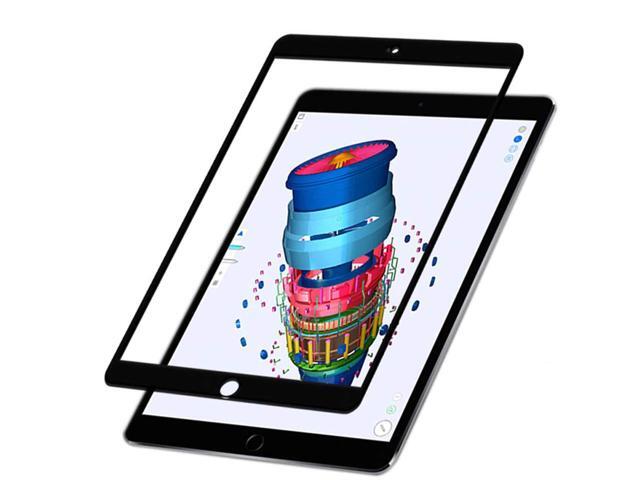iPad 97 Screen Protector Fits iPad Air 1/Air 2/Pro 97/5th(2017)/6th(2018) Tempered Glass Screen Clear (Beveled Black) For Apple iPad 97-inch