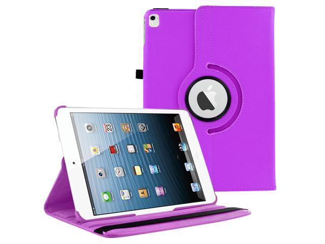 KIQ Premium PU Leather Case Cover Multi-View Angle Position Stand Soft-Velvet Interior Rotating Swivel Tablet Holder For Apple iPad Pro 129