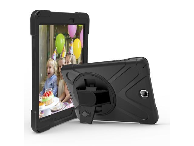 KIQ Heavy Duty Military Durability Shield Case Tablet Cover Kickstand Shoulder Strap Kickstand Palmstrap Dual-Layer Protection For Samsung