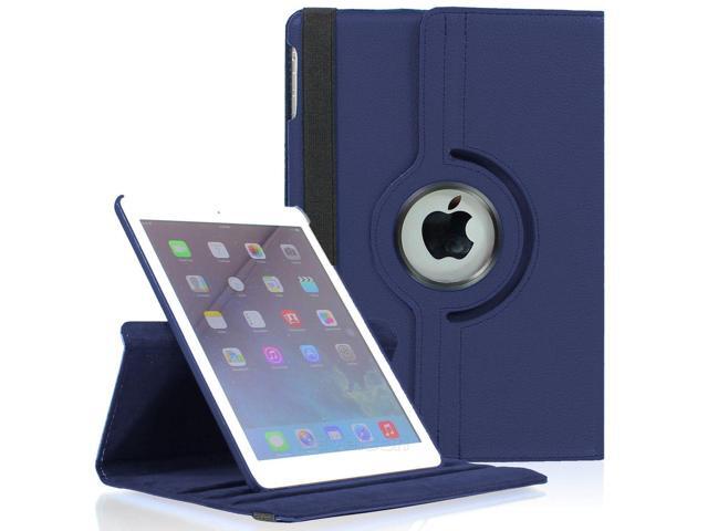 KIQ Premium PU Leather Case Cover Multi-View Angle Position Stand Soft-Velvet Interior Rotating Swivel Tablet Holder For Apple iPad Mini 4th /