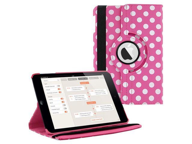 KIQ Premium PU Leather Case Cover Multi-View Angle Position Stand Soft-Velvet Interior Rotating Swivel Tablet Holder For Apple iPad Mini 4th /