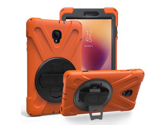KIQ Heavy Duty Military Durability Shield Case Tablet Cover Kickstand Palmstrap Dual-Layer Protection For Samsung Galaxy Tab A 80 SM-T380