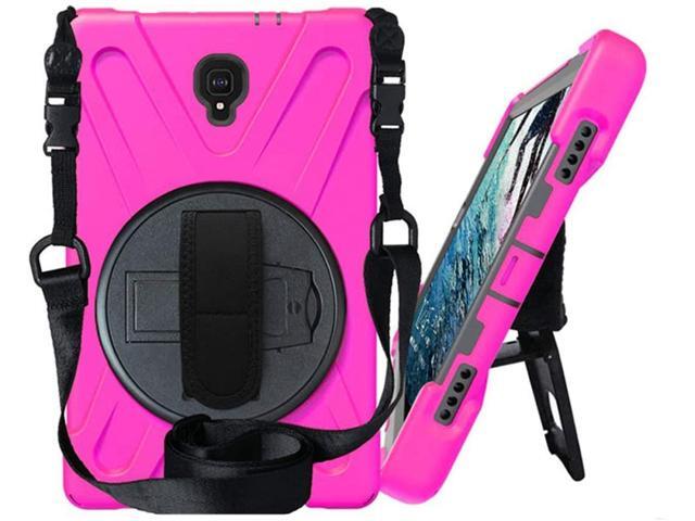 Galaxy Tab A 105 Case Fits T590/T595 2018 Shockproof Heavy Duty Tempered Glass Screen Protector Stand Handstrap Shoulderstrap Sling For