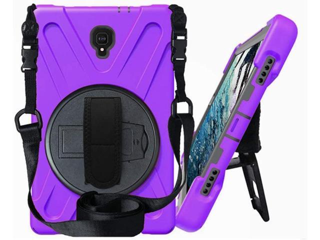 Galaxy Tab A 105 Case Fits T590/T595 2018 Shockproof Heavy Duty Tempered Glass Screen Protector Stand Handstrap Shoulderstrap Sling For