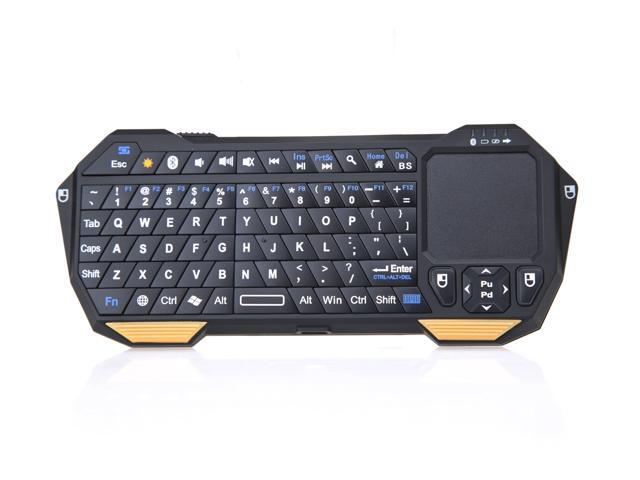 Hisgadget Ultra Portable Rechargeable Mini Wireless Bluetooth Keyboard with Mouse Touchpad Backlight for Android 30 + Tablets / Mac OS / Windows /