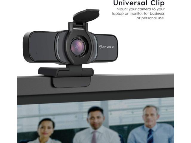 Amcrest ProHD Webcam with Privacy Cover, USB Webcam for Live Streaming, Desktop and Laptop Webcam, Built-in Mic, AWC201-B (Black)