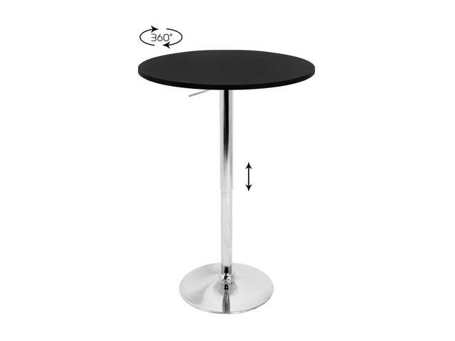 LumiSource Adjustable Bar Table w/ Black Top BT-ADJ23TW BK