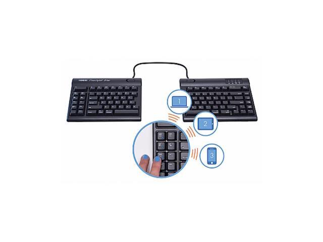 Kinesis Freestyle2 Blue Multichannel Bluetooth Keyboard for Mac with 20' seperation