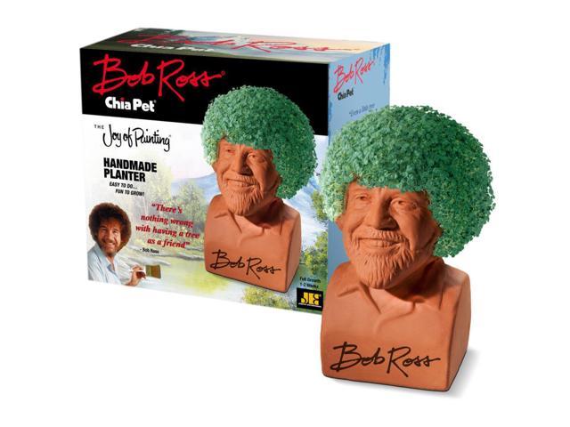 Chia Pet Bob Ross The Joy of Painting, Handmade Decorative Pottery Planter, Easy to Do and Fun to Grow, Novelty Gift As Seen on TV