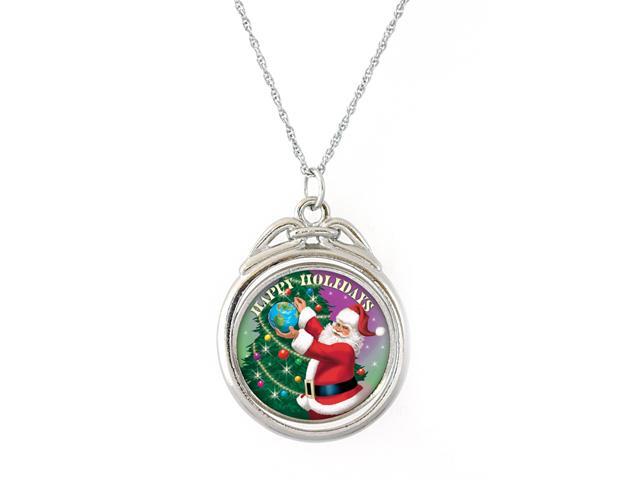 American Coin Treasures 'Happy Holidays' Half Dollar Spinner Necklace