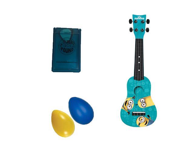 Minions Mini Guitar w/Pick Case & Rhythm Shakers