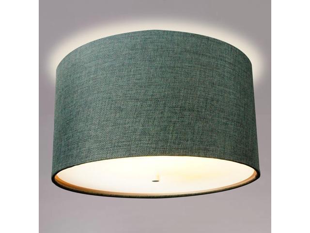 18 Moderne Flush Mount Converter Kit Moderne Series by Home Concept Granite Gray Burlap Shallow Drum 18x18x10