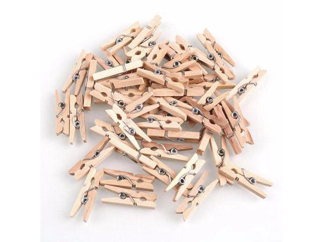 150pcs Mini Natural Wooden Clothes Photo Paper Clothespin Craft Clips 25mm Home Wooden Clothes Spring Clips