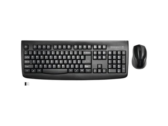 Recertified - Kensington Keyboard for Life Wireless Desktop Set - USB Wireless RF Black - USB Wireless RF Optical - 1200 dpi - Scroll Wheel