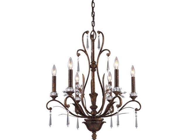 Elk Lighting Emilion 6 Light Chandelier in Burnt Bronze - 2183-6