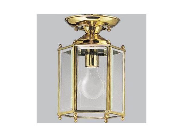 Progress Lighting Beveled Glass One-Light Flush Mount - P5834-10