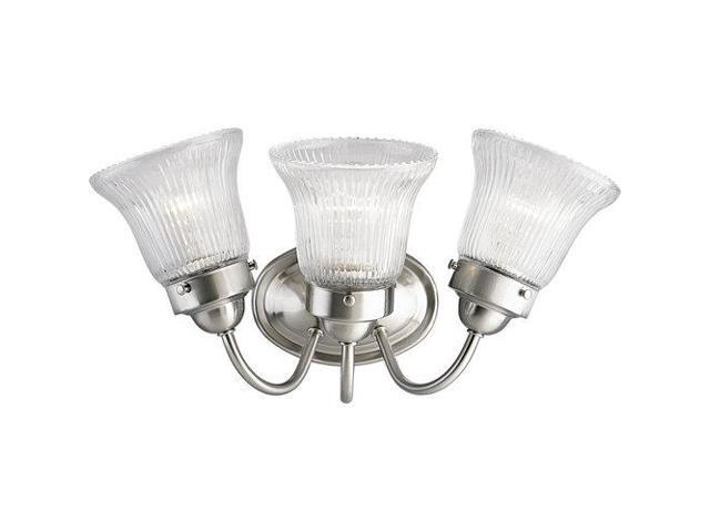 Progress Lighting Economy Fluted Glass Three-Light Bath - P3289-09