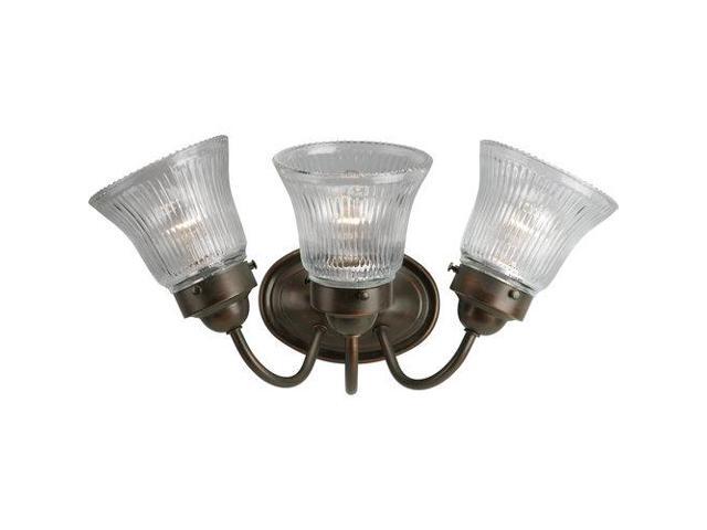 Progress Lighting Economy Fluted Glass Three-Light Bath - P3289-20