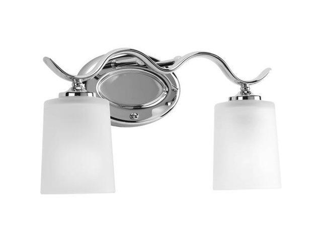 Progress Lighting Inspire 2-Light Bath Etched Glass in Chrome - P2019-15